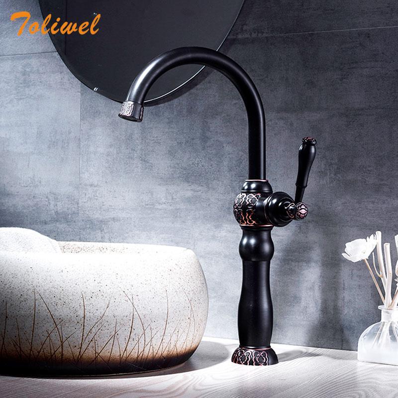 High Deck Bathroom Basin Faucet Sink Mixer Tap Tall Antique Black faucets Cold Hot Mixer Tap Brass Oil Rubbed Bronze
High Deck Bathroom Basin Faucet Sink Mixer Tap Tall Antique Black faucets Cold Hot Mixer Tap Brass Oil Rubbed Bronze