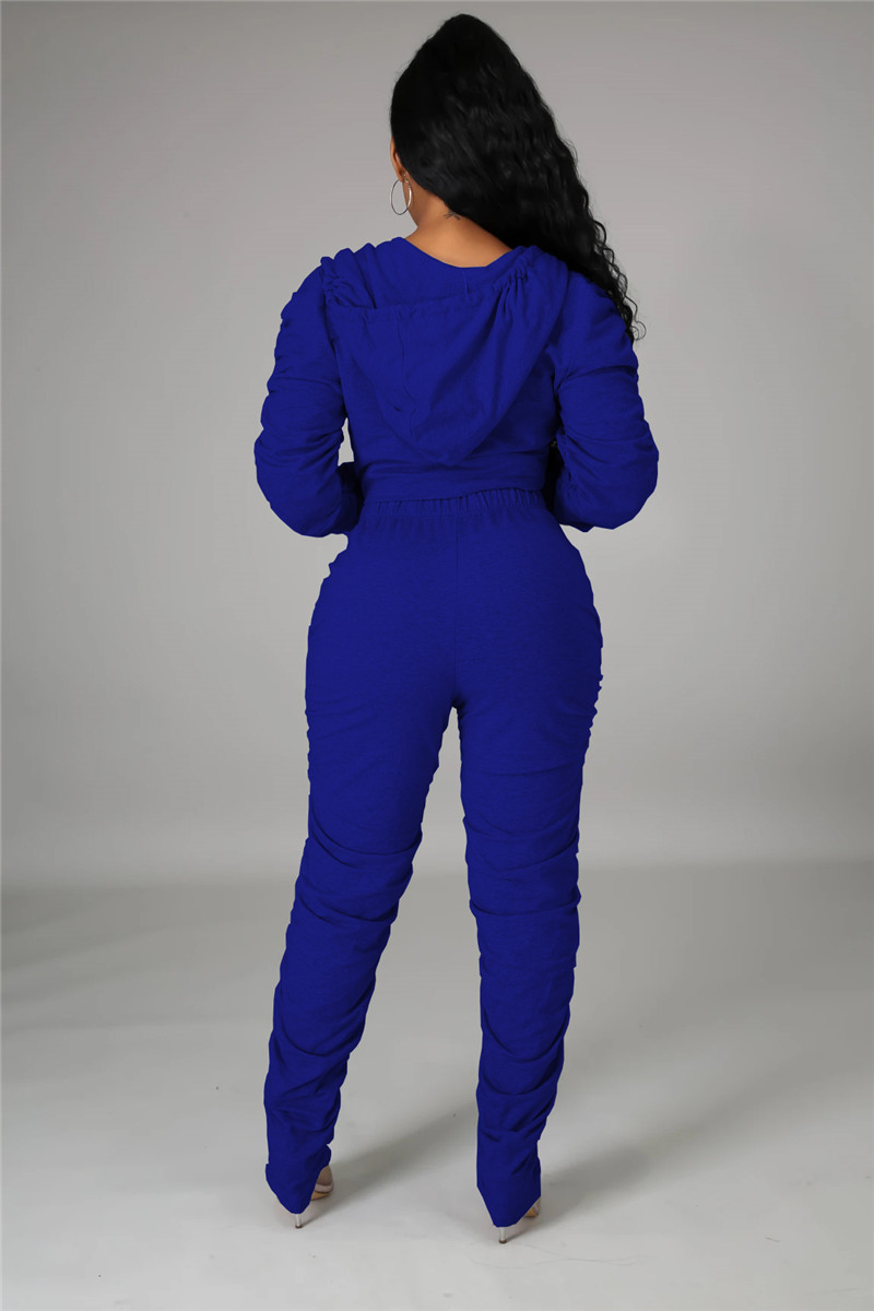 Plus size 3X Women jogger suits solid color tracksuits long sleeve hooded jacket+stack pants two pieces set fall winter black outfits 4440