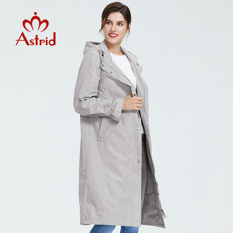 Astrid women trench coat big size spring fashion long windbreaker solid color Windproof temperament women coat AS-6325 201028