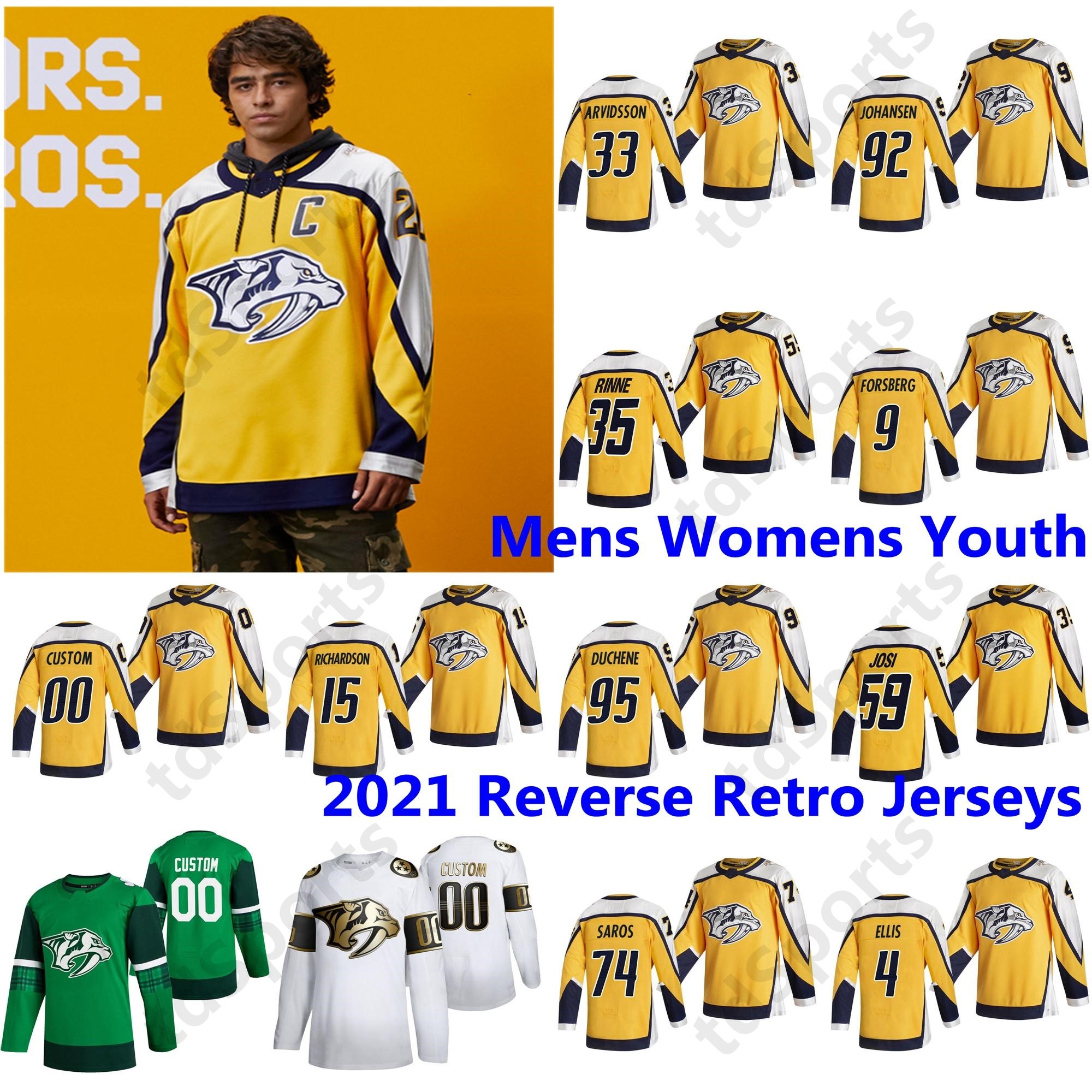 Nashville Predators 2021 Reverse Retro Hockey Jerseys Alexei Emelin Frederick Gaudreau Rocco Grimaldi Korbinian Holzer Yakov Trenin Custom, As shown in illustration
Nashville Predators 2021 Reverse Retro Hockey Jerseys Alexei Emelin Frederick Gaudreau Rocco Grimaldi Korbinian Holzer Yakov Trenin Custom, As shown in illustration