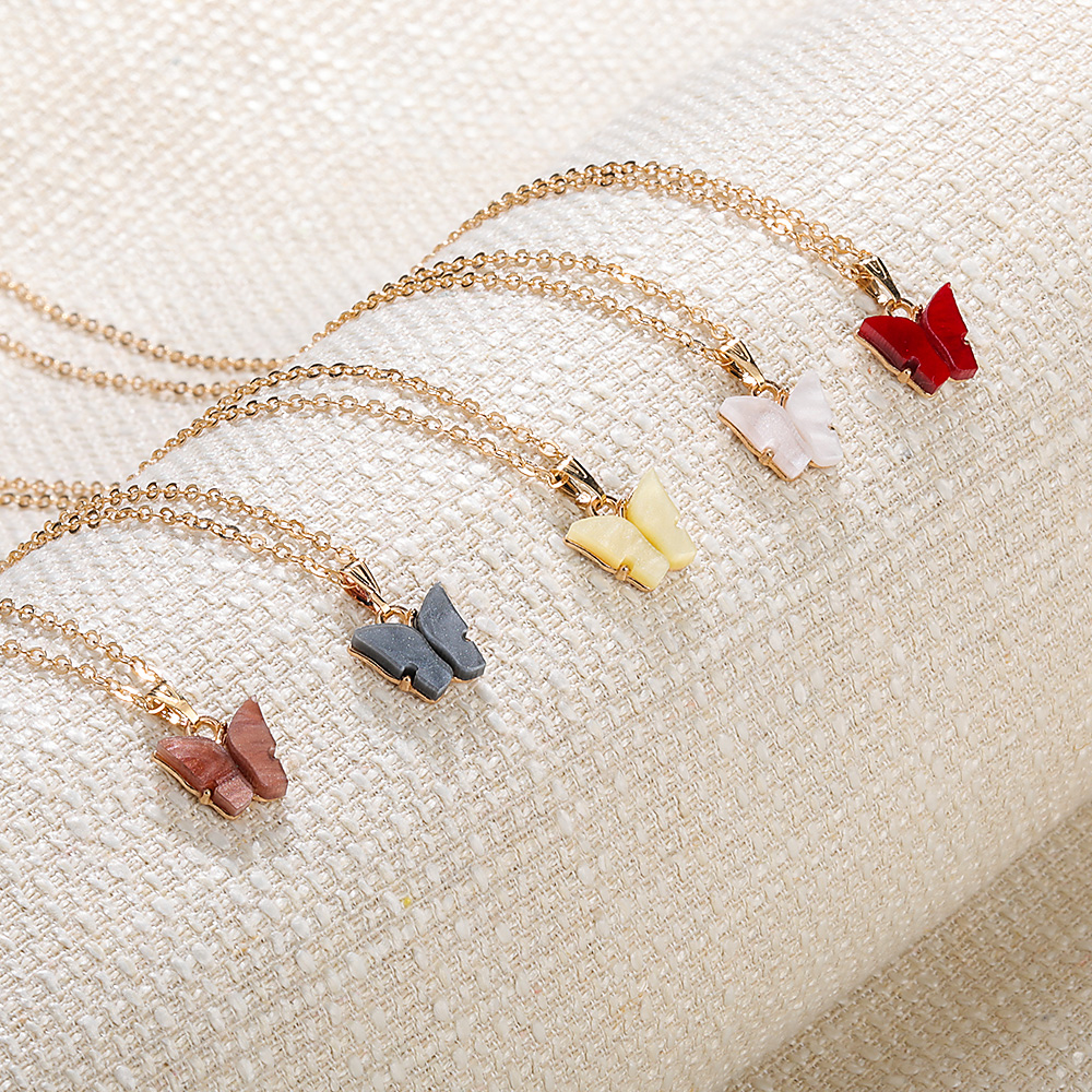 Colorful Butterfly Pendant Necklace Gold Chains For Women Simple Temperament Resin Stone Druzy Necklaces Jewelry Gifts Wholesale
Colorful Butterfly Pendant Necklace Gold Chains For Women Simple Temperament Resin Stone Druzy Necklaces Jewelry Gifts Wholesale