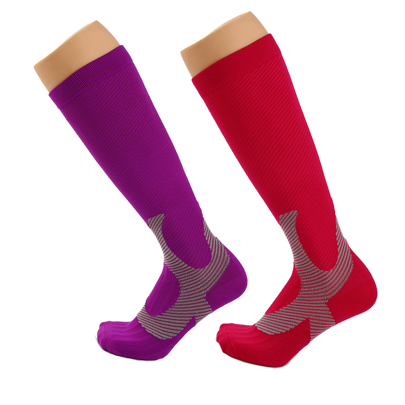 2 Pair Compression Sports Socks for Men Women Speed Up Recovery Graduated Athletic Fit for Travel Running Nurses Shin Splints 201112