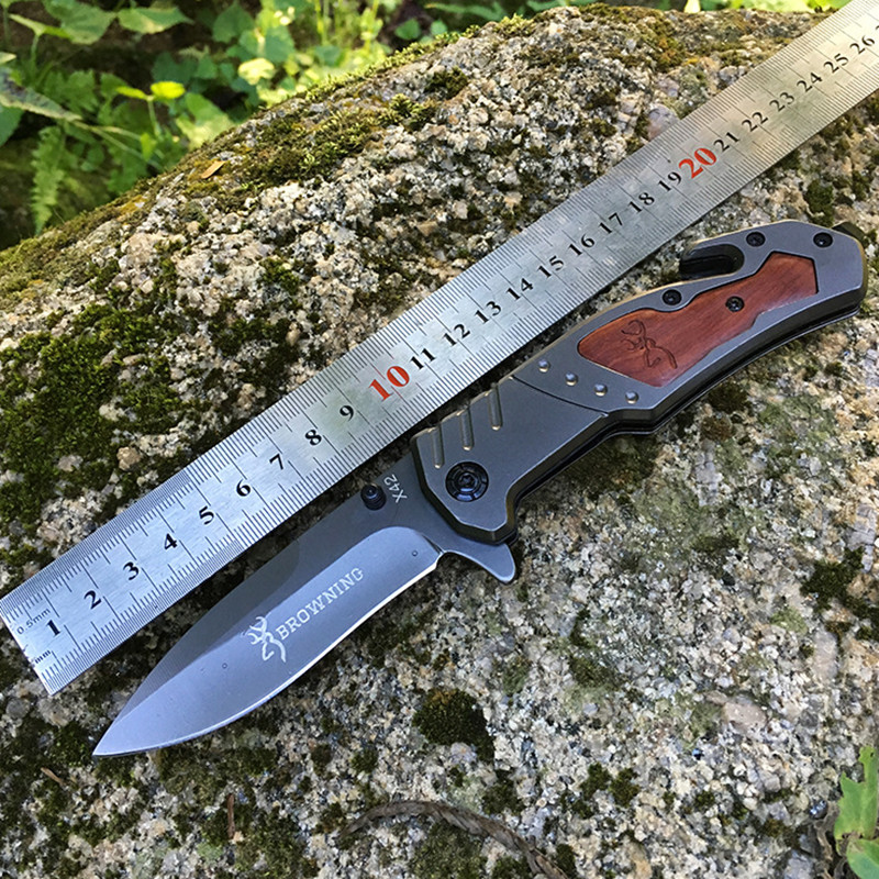 Browning X42 Titanium Tactical Folding Knife Wood Handle Outdoor Camping Hunting Survival Pocket Fast Open EDC Tools
Browning X42 Titanium Tactical Folding Knife Wood Handle Outdoor Camping Hunting Survival Pocket Fast Open EDC Tools