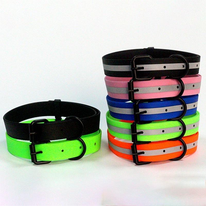 Pet Waterproof Reflective Embossing Collars Adjustable Dog Silicone Collar Luminescent Necklace Night Safety Pets Supplies New1
Pet Waterproof Reflective Embossing Collars Adjustable Dog Silicone Collar Luminescent Necklace Night Safety Pets Supplies New1