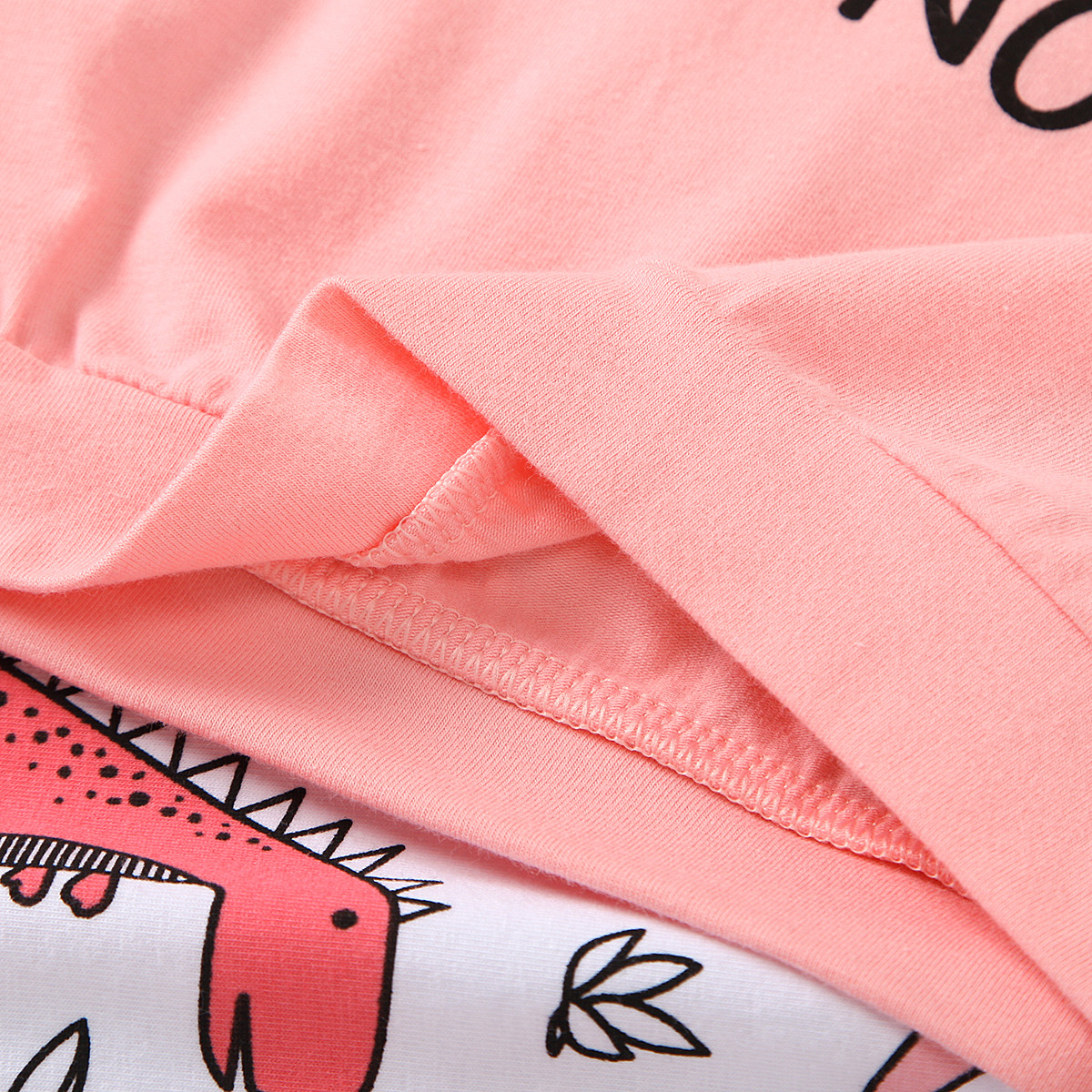 2020 Fall Spring Toddler Baby Girls Dinosaur Print Clothing Set Children Round Neck Long Sleeve Sweatshirt + Pants 0-4T Outfits Y1107