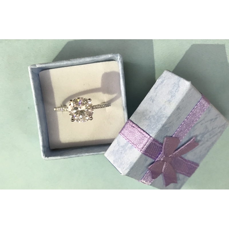 YANHUI With Certificate Solitaire 3 Carat Ring Original Silver 925 Jewelry Natural Zirconia Diamond Wedding Rings For Women LJ201009