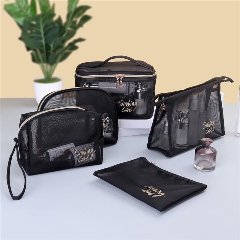 Wash Makeup Bag For Women Black Mesh Cosmetic Bag Large Capacity Portable Travel Storage Bag Meet Daily Needs
Wash Makeup Bag For Women Black Mesh Cosmetic Bag Large Capacity Portable Travel Storage Bag Meet Daily Needs