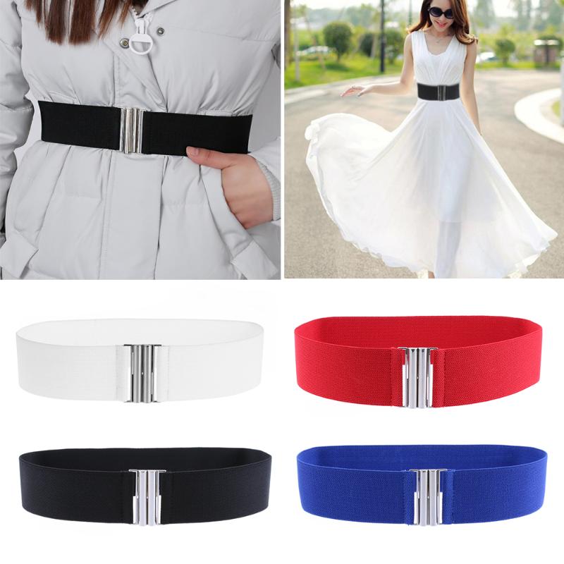 Belts 1PC Elegant Waistband For Women Elastic Stretch Ladies Silver Buckle Wide Corset Waist Belt Waistbands Clothes Accessories, White
Belts 1PC Elegant Waistband For Women Elastic Stretch Ladies Silver Buckle Wide Corset Waist Belt Waistbands Clothes Accessories, White