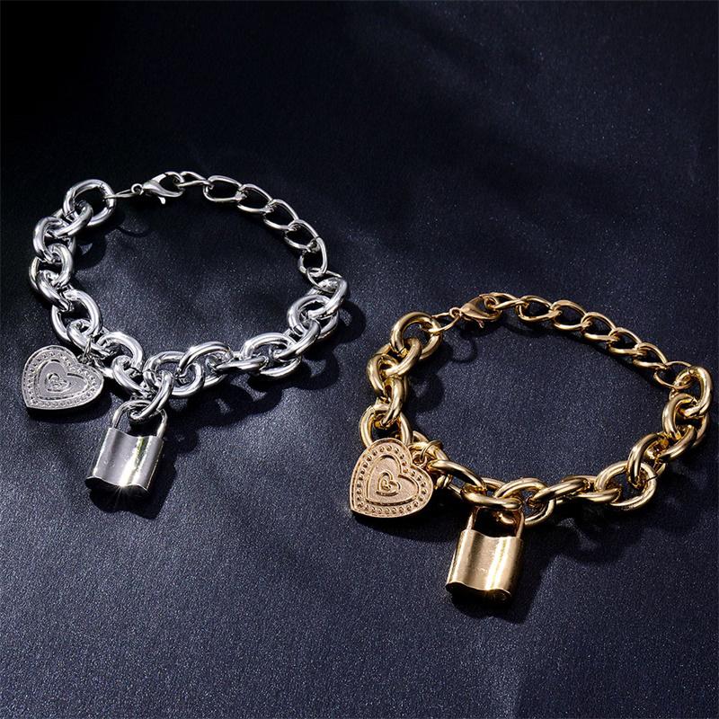 Charm Bracelets KISSWIFE Punk Love Heart Bangles Vintage Lock Pendant For Women Jewelry Friendship Gifts
Charm Bracelets KISSWIFE Punk Love Heart Bangles Vintage Lock Pendant For Women Jewelry Friendship Gifts