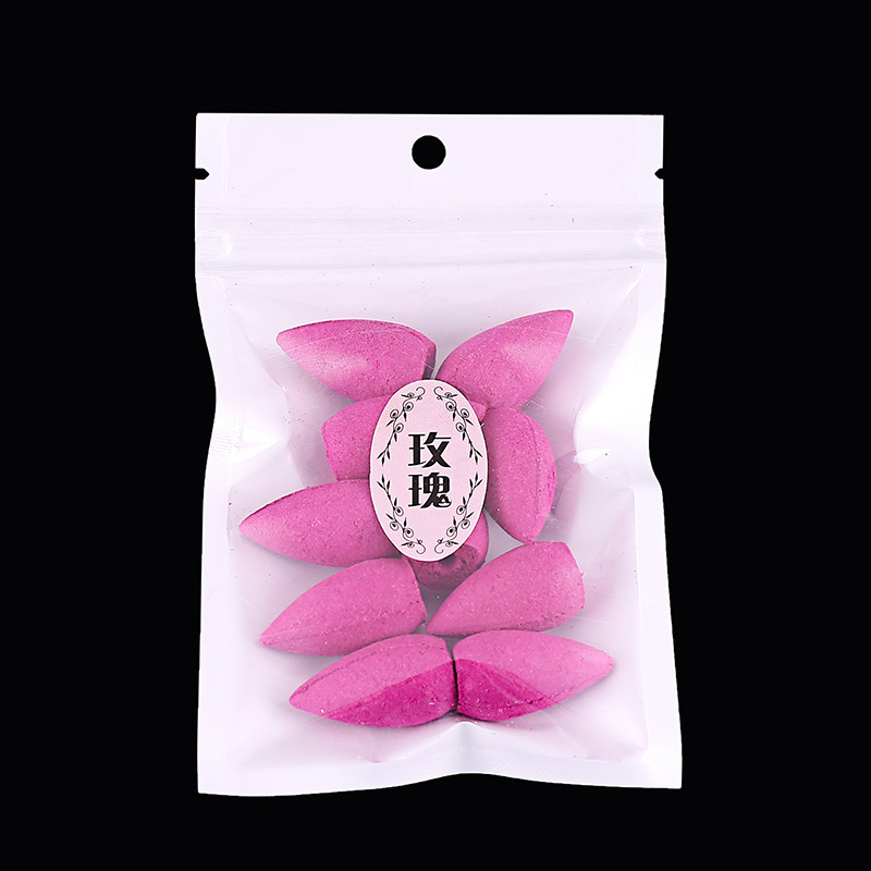Incense 10pcs/Bag Natural Cones Waterfall Backflow Tower Accessories Sandalwood Rose Lavender Colorful Fragrance Trial Pack
