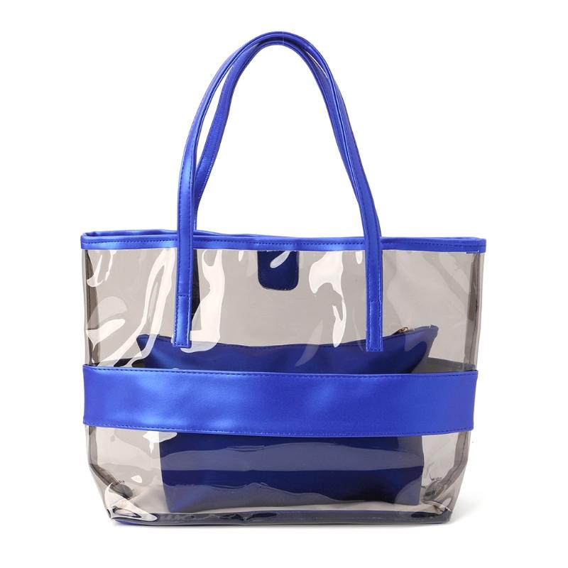 Women Transparent Shopping Bags Jelly Clear Beach Handbag Tote Shoulder Bag 28GD, Blue
Women Transparent Shopping Bags Jelly Clear Beach Handbag Tote Shoulder Bag 28GD, Blue