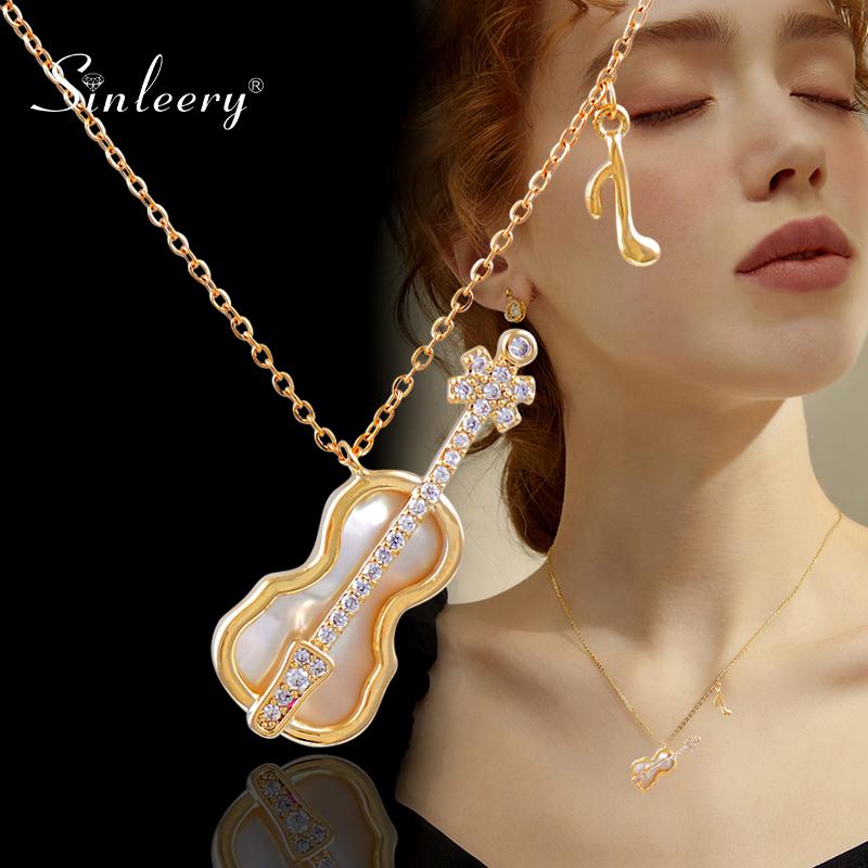 SINLEERY Lovely White Shell Musical Guitar Pendant Necklace Women Jewelry Accessories XL793 SSG
SINLEERY Lovely White Shell Musical Guitar Pendant Necklace Women Jewelry Accessories XL793 SSG