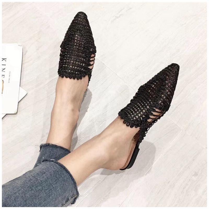 Autumn 2020 Cane Summer Weave Mules Shoes Fashion Pointed Toe Women Slippers Outside Beach Flat Slides Half Slipper1, Black
Autumn 2020 Cane Summer Weave Mules Shoes Fashion Pointed Toe Women Slippers Outside Beach Flat Slides Half Slipper1, Black