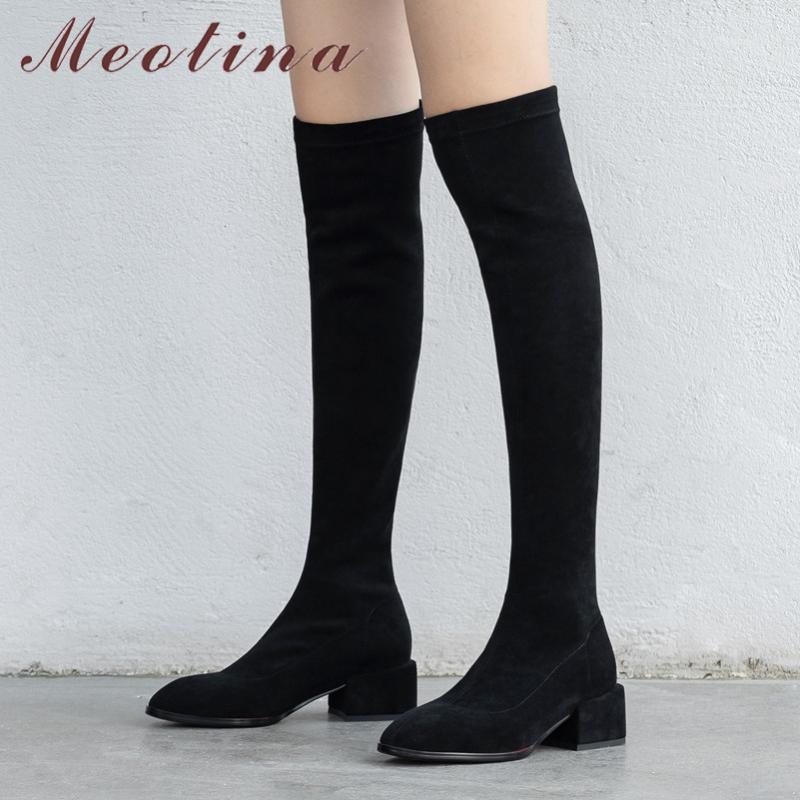 Meotina Autumn Thigh High Boots Women Slim Stretch Thick Heel Over The Knee Boots Sexy Round Toe Shoes Lady Autumn Plus Size 431, Black synthetic lini
Meotina Autumn Thigh High Boots Women Slim Stretch Thick Heel Over The Knee Boots Sexy Round Toe Shoes Lady Autumn Plus Size 431, Black synthetic lini