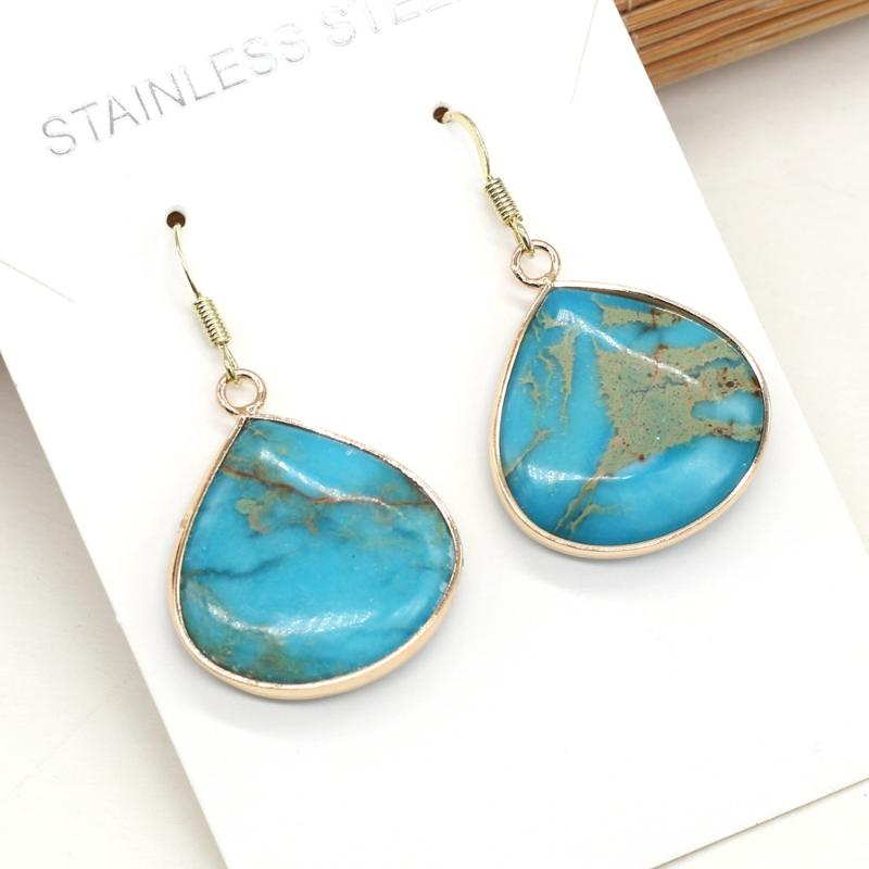 Natural Stone Earrings Flat Drop-Shaped Blue Emperor Stone Charms For Elegant Women Love Romantic Gift
Natural Stone Earrings Flat Drop-Shaped Blue Emperor Stone Charms For Elegant Women Love Romantic Gift
