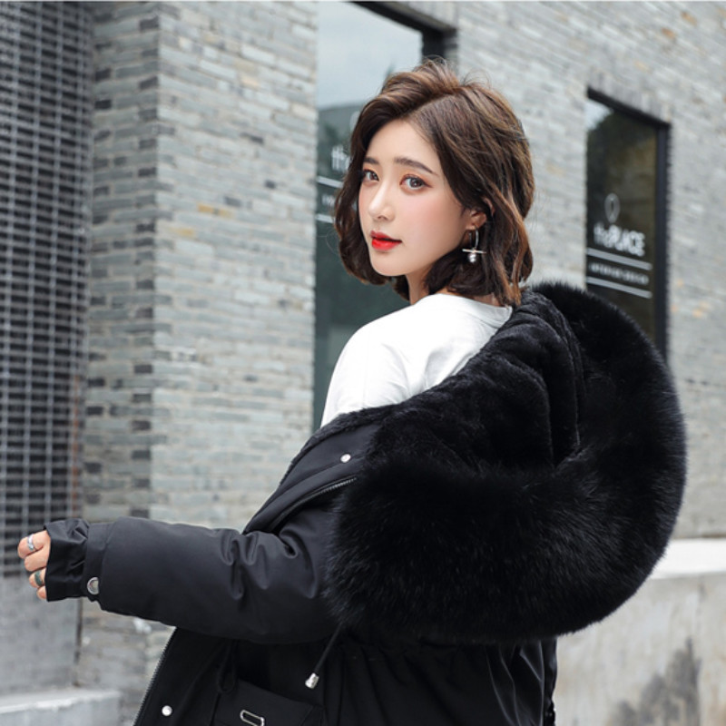 Winter Women's Down Cotton Jacket Korean Style Overcomes The Short Style Waistline Shows Thin And Thick Cotton Coat 201128