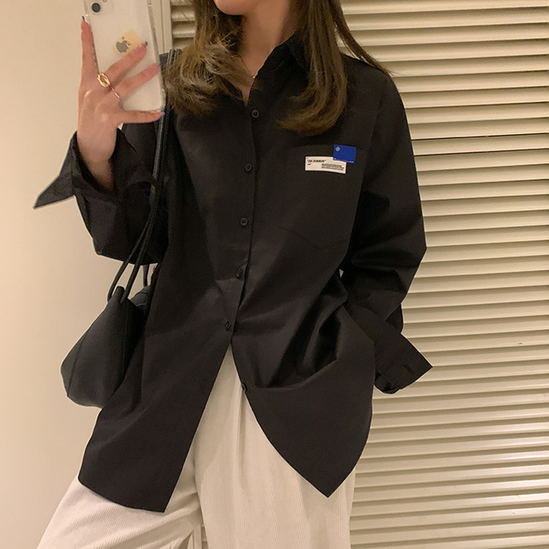 2021 New 2-color spring breif long sleeve casual bf black white loosely stylized shirts of women topos and shirt (f4214) RDG0
2021 New 2-color spring breif long sleeve casual bf black white loosely stylized shirts of women topos and shirt (f4214) RDG0