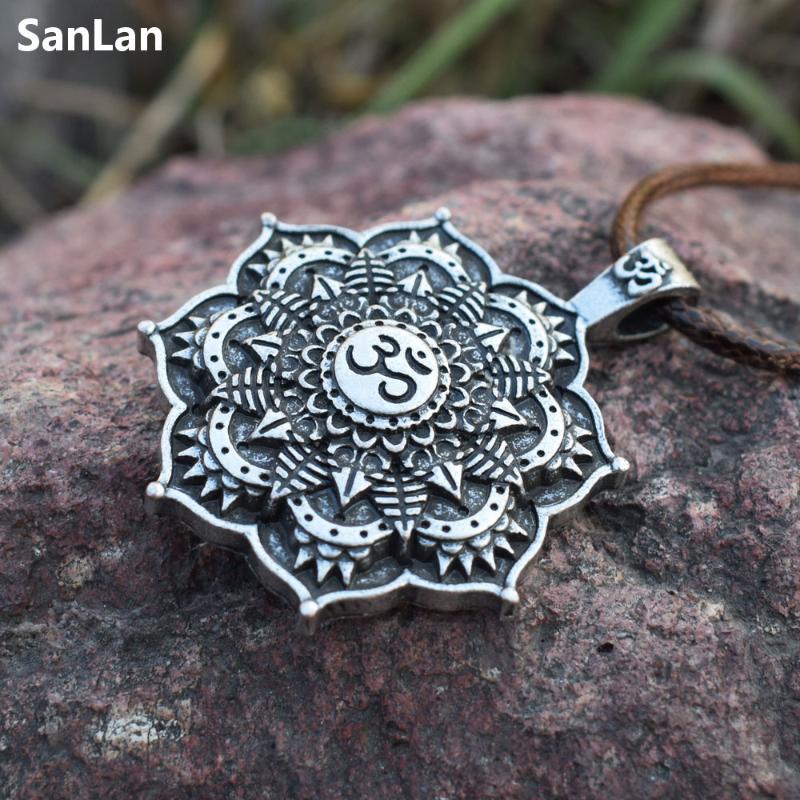 OM Mandala Pendant Necklace Flower Mala Meditation Prayer Buddhist Yoga Or Mindfulness Amulet Necklaces SanLan Jewelry 12pcs/lot
OM Mandala Pendant Necklace Flower Mala Meditation Prayer Buddhist Yoga Or Mindfulness Amulet Necklaces SanLan Jewelry 12pcs/lot
