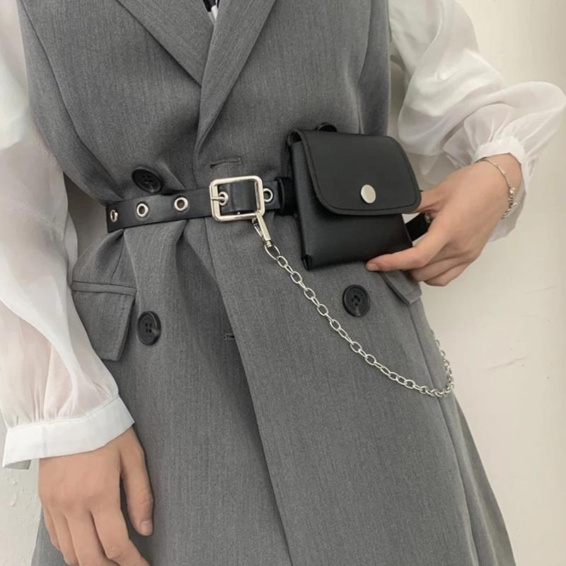 Chic Women Fashion PU Leather Waist Packs Plus Size Leather Waist Belts With Phone Pocket Chain Messenger Bag Black Wild Purse, Sky blue
Chic Women Fashion PU Leather Waist Packs Plus Size Leather Waist Belts With Phone Pocket Chain Messenger Bag Black Wild Purse, Sky blue