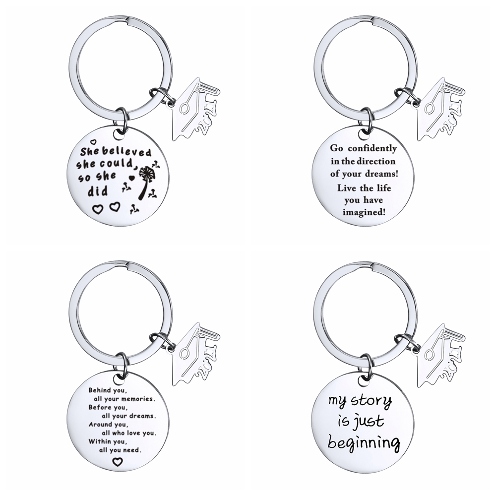 2021 Graduate Keychain Stainless Steel Class Of School University Key Chain Student Postgraduate Mini Love Gift
2021 Graduate Keychain Stainless Steel Class Of School University Key Chain Student Postgraduate Mini Love Gift