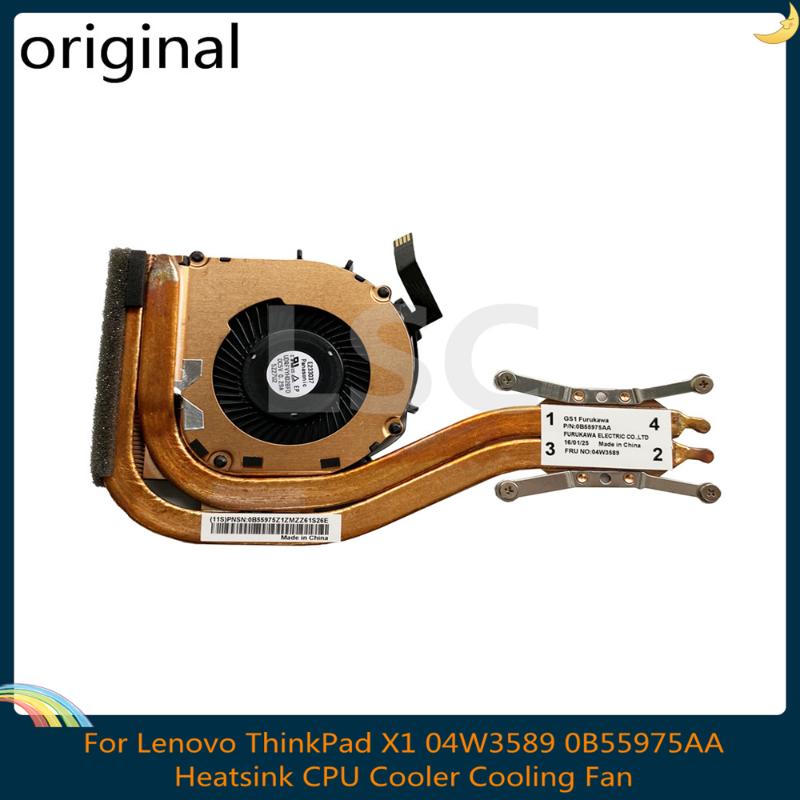 

LSC Original Heatsink CPU Cooler Cooling Fan For Lenovo ThinkPad X1 Carbon 1st Gen 1 MT 34XX 04W3589 0B55975