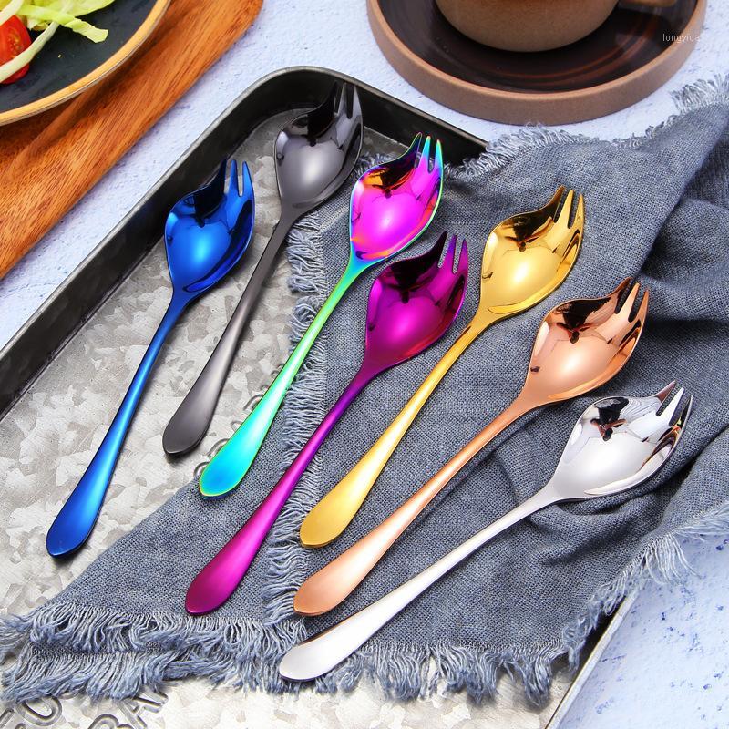 Stainless Steel Fruit Fork Tableware Dessert Forks for Cake Snack Salad Fork Spoon 2 In 1 Rose Gold Silver Black Cutleries 1PCS1
Stainless Steel Fruit Fork Tableware Dessert Forks for Cake Snack Salad Fork Spoon 2 In 1 Rose Gold Silver Black Cutleries 1PCS1