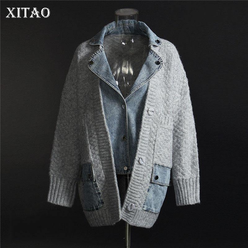 XITAO False Two Piece Sweater Knitted Women Pocket Full Sleeve Single Breast Goddess Fan Casual Style 2020 Winter Sweater ZY2299, Gray zy2299
XITAO False Two Piece Sweater Knitted Women Pocket Full Sleeve Single Breast Goddess Fan Casual Style 2020 Winter Sweater ZY2299, Gray zy2299
