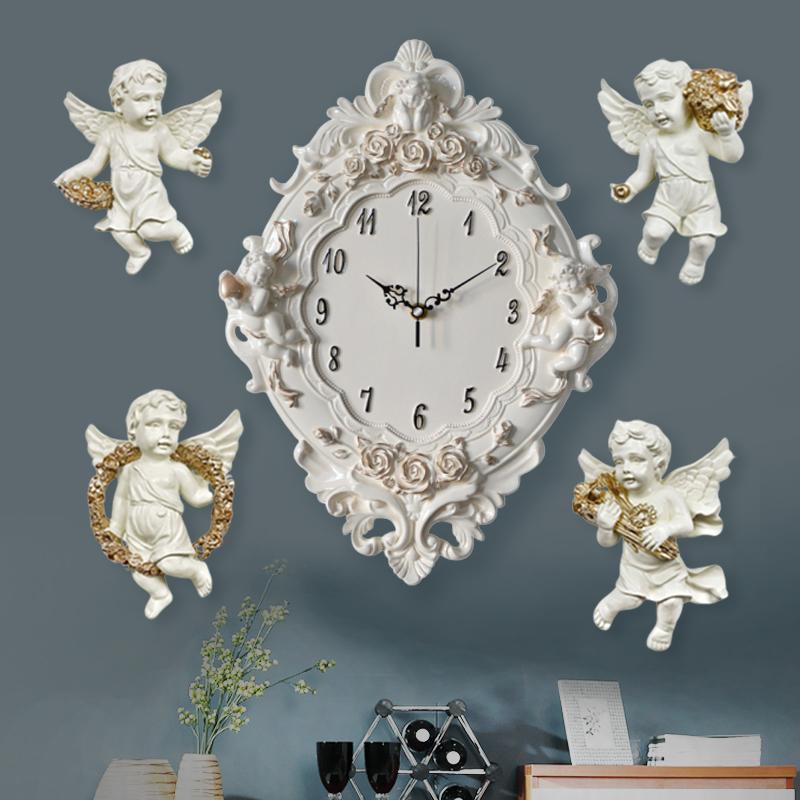 European 4pcs angel Resin wall clock Rose Flower and watches Classic For style living room bedroom mute resin angel clock gift
European 4pcs angel Resin wall clock Rose Flower and watches Classic For style living room bedroom mute resin angel clock gift