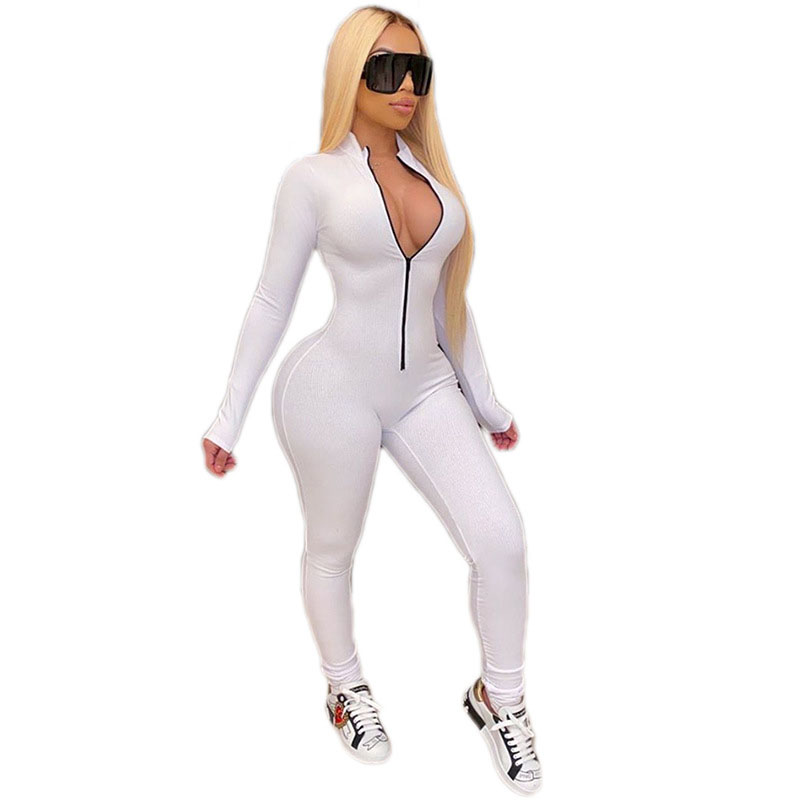 Women Jumpsuits Sexy V Neck Rompers Ladies Long Sleeve Playsuits Autumn Zipper Skinny Jumpsuit Female Overalls Romper244A
Women Jumpsuits Sexy V Neck Rompers Ladies Long Sleeve Playsuits Autumn Zipper Skinny Jumpsuit Female Overalls Romper244A