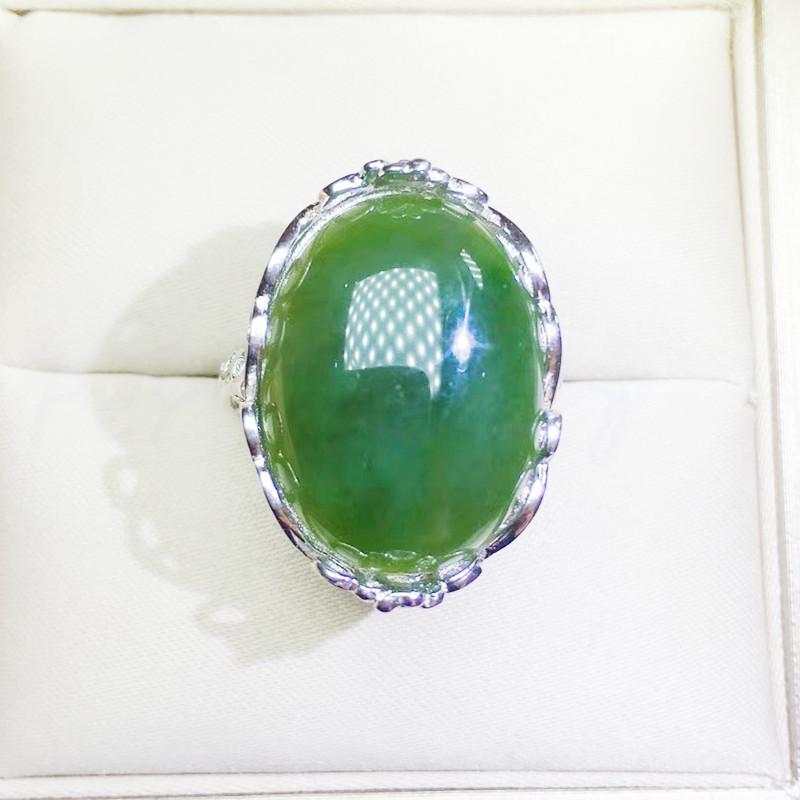Cluster Rings Per Jewelry Natural Real Green Jade Classical Big Ring 13*18mm 15ct Gemstone 925 Sterling Silver Q204296, Golden;silver
Cluster Rings Per Jewelry Natural Real Green Jade Classical Big Ring 13*18mm 15ct Gemstone 925 Sterling Silver Q204296, Golden;silver