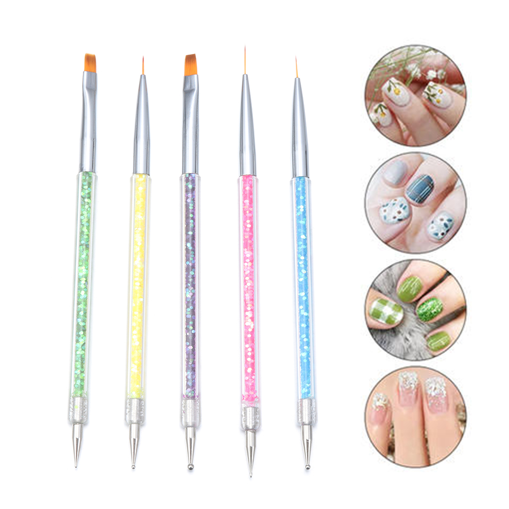 5PCS/Set New Nail Art Brush Double-ended Nail Dotting Pen Liner Brush Point Drill Drawing Tool Set Home Salon Art Tool
5PCS/Set New Nail Art Brush Double-ended Nail Dotting Pen Liner Brush Point Drill Drawing Tool Set Home Salon Art Tool
