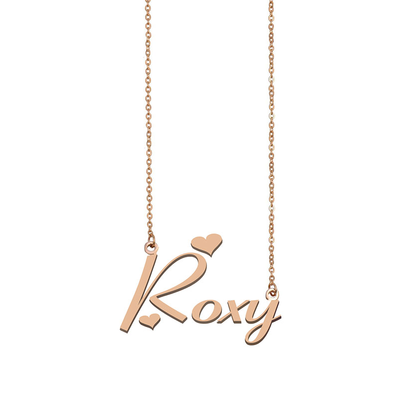 roxy name necklace custom nameplate pendant for women girls birthday gift kids friends jewelry 18k gold plated stainless steel, Silver
roxy name necklace custom nameplate pendant for women girls birthday gift kids friends jewelry 18k gold plated stainless steel, Silver