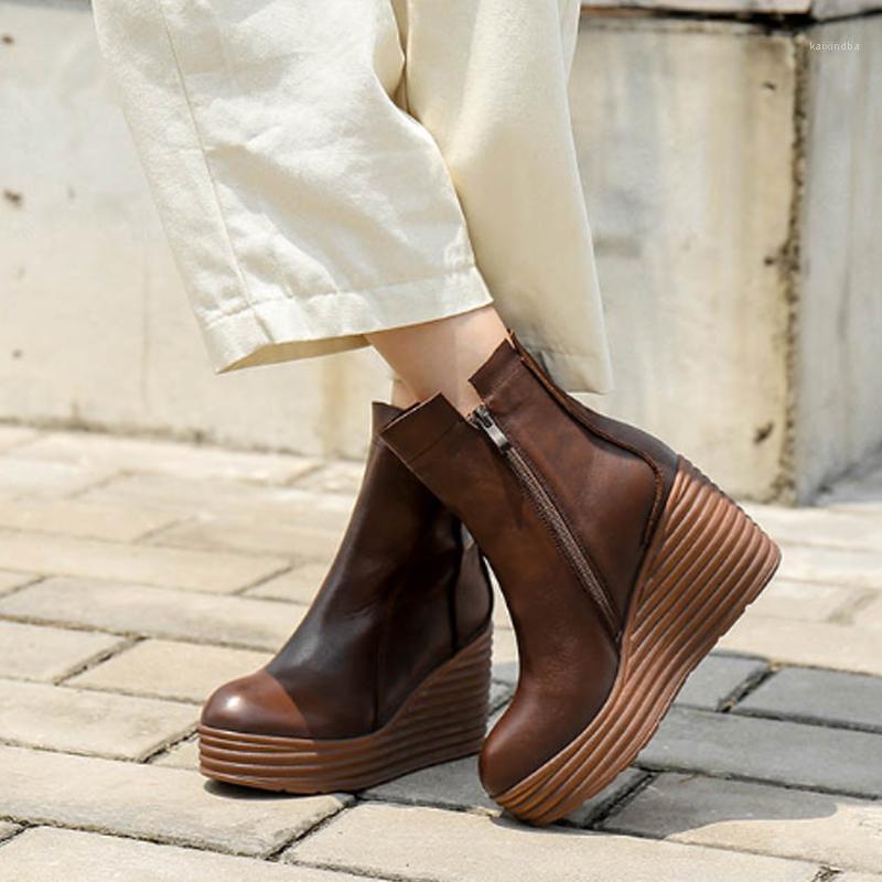 2021 New Women Boots Winter Zip Genuine Leather Women Shoes Round Toe Wedges Botas Mujer Handmade Concise Ankle Platform Boots1, Black
2021 New Women Boots Winter Zip Genuine Leather Women Shoes Round Toe Wedges Botas Mujer Handmade Concise Ankle Platform Boots1, Black