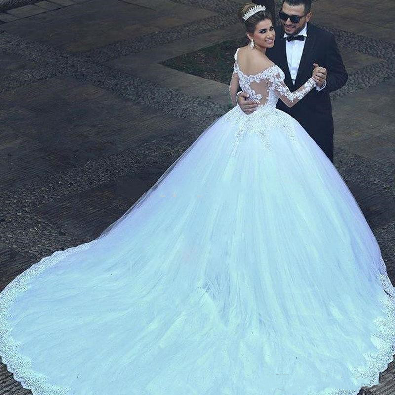 Wedding Dress China Vestido de Noiva Princess Dress Off Shoulder Applique Lace Sweetheart Beads Ball GownS Bridal Dresses Robe