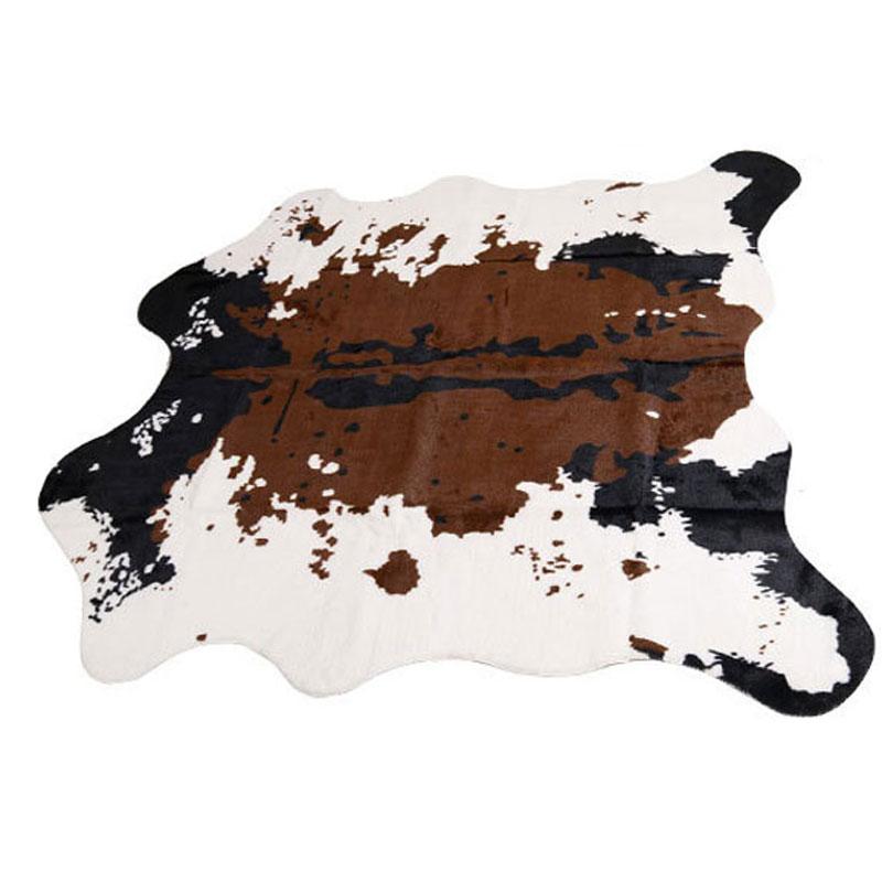 Sholisa Cowhide Rug Cow hide Carpets for living Room Bedroom Polyester Home Decorative Hand WashMorden Skin H260226