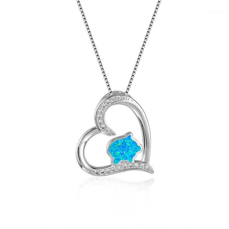 Cute Female Big Pig Heart Pendants Necklaces silver color Wedding Necklaces For Women Boho White Blue Fire Opal Necklace1
Cute Female Big Pig Heart Pendants Necklaces silver color Wedding Necklaces For Women Boho White Blue Fire Opal Necklace1