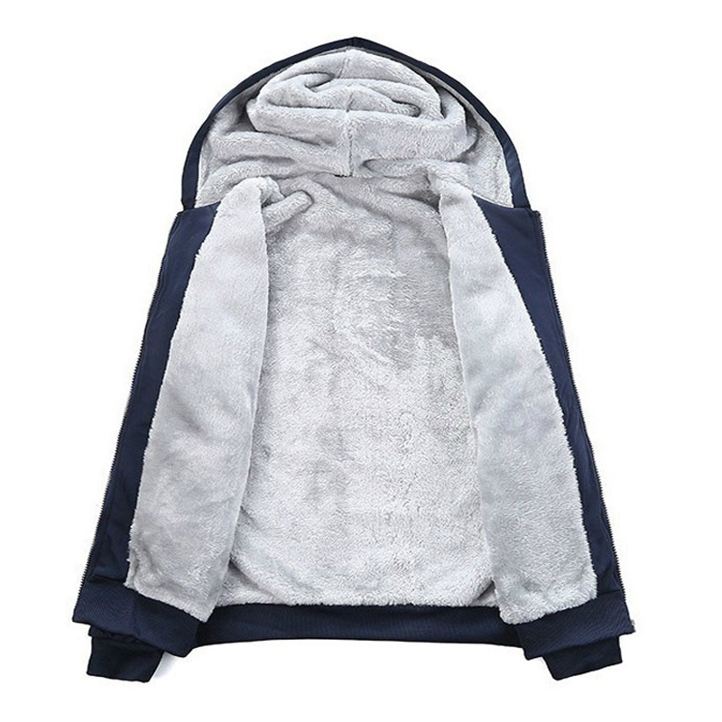 Men's Winter Warm Sporting Fleece Lined Hoodie and Sweatpant Set Male Casual Tracksuit Men 2 Piece Sweatshirt + Sweatpants Set 201118