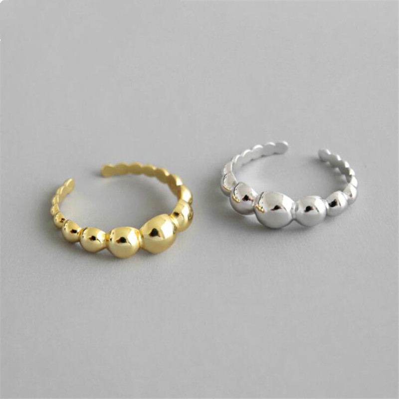 Februaryfrost Brand Designer 100% 925 Sterling Silver Round Beads Open Rings for Women Fashion Designer Women Simple Rings
Februaryfrost Brand Designer 100% 925 Sterling Silver Round Beads Open Rings for Women Fashion Designer Women Simple Rings