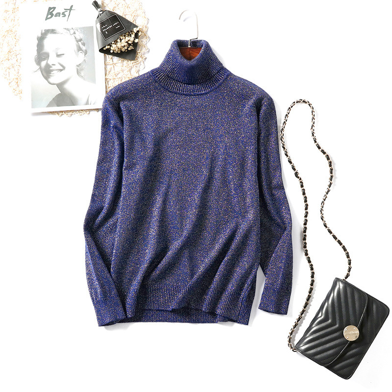 2021 New Glitter Women Winter Sweater Shiny Autumn Turtleneck Pullovers Lady Sweaters Basic Female Black Knit Long Sleeve Fv2g, Navy blue
2021 New Glitter Women Winter Sweater Shiny Autumn Turtleneck Pullovers Lady Sweaters Basic Female Black Knit Long Sleeve Fv2g, Navy blue