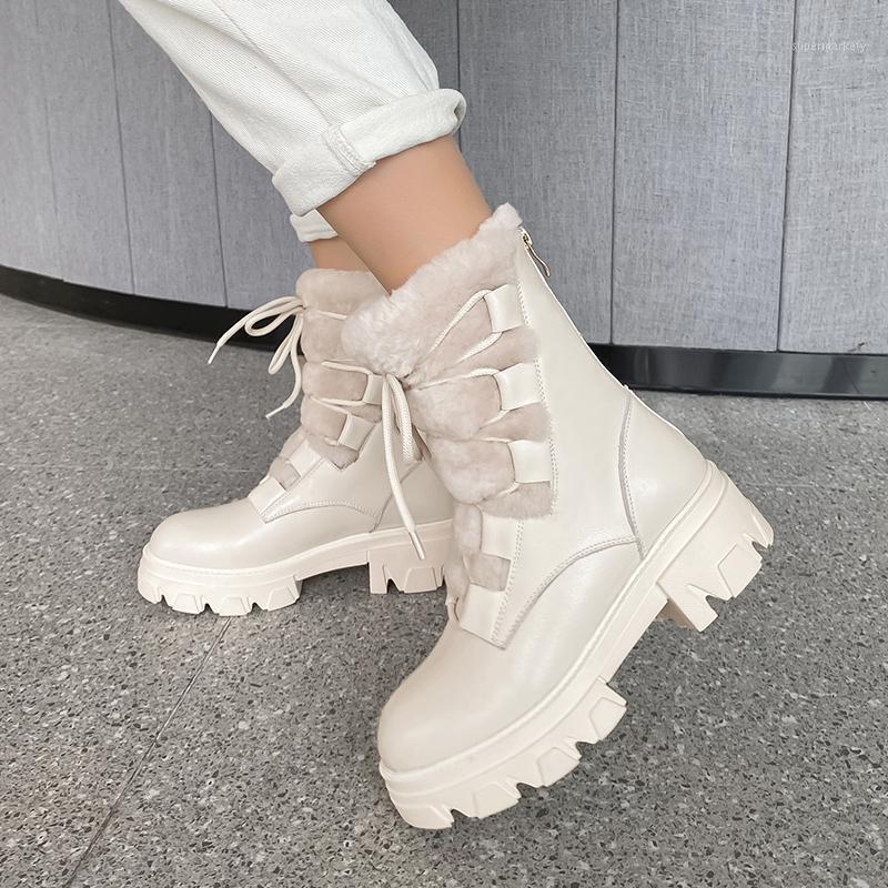 MKKHOU Fashion Short Women's Boots Winter Warm Boots Genuine Leather Round Head Lace-up Thick Bottom Fur Snow Size 34-391, Black
MKKHOU Fashion Short Women's Boots Winter Warm Boots Genuine Leather Round Head Lace-up Thick Bottom Fur Snow Size 34-391, Black