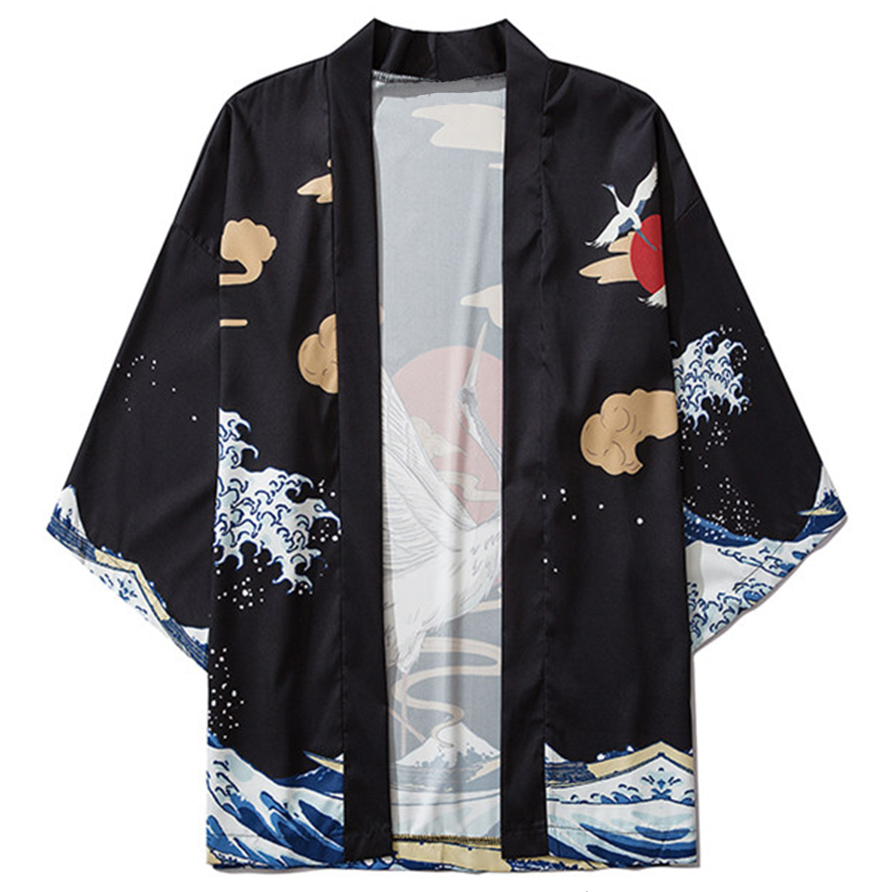 2021 New Aelfric Eden Harajuku Japanese Jackets Men Crane Wave Summer Loose Shirts Japan Streetwear Front Open Coats Kimono Gs0t, Black
2021 New Aelfric Eden Harajuku Japanese Jackets Men Crane Wave Summer Loose Shirts Japan Streetwear Front Open Coats Kimono Gs0t, Black