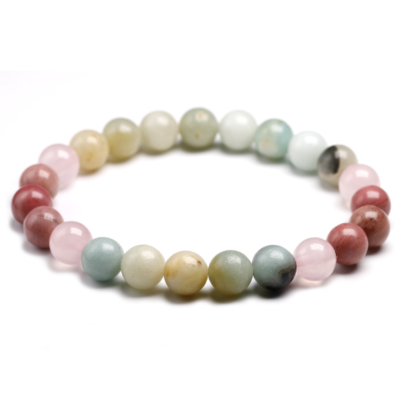 Natural 8mm Rhodochrosite and ite Beads Necklace Peaceful Heart 108 Bead Mala Jewelry Buddha Prayer Bracelet Women 201222
