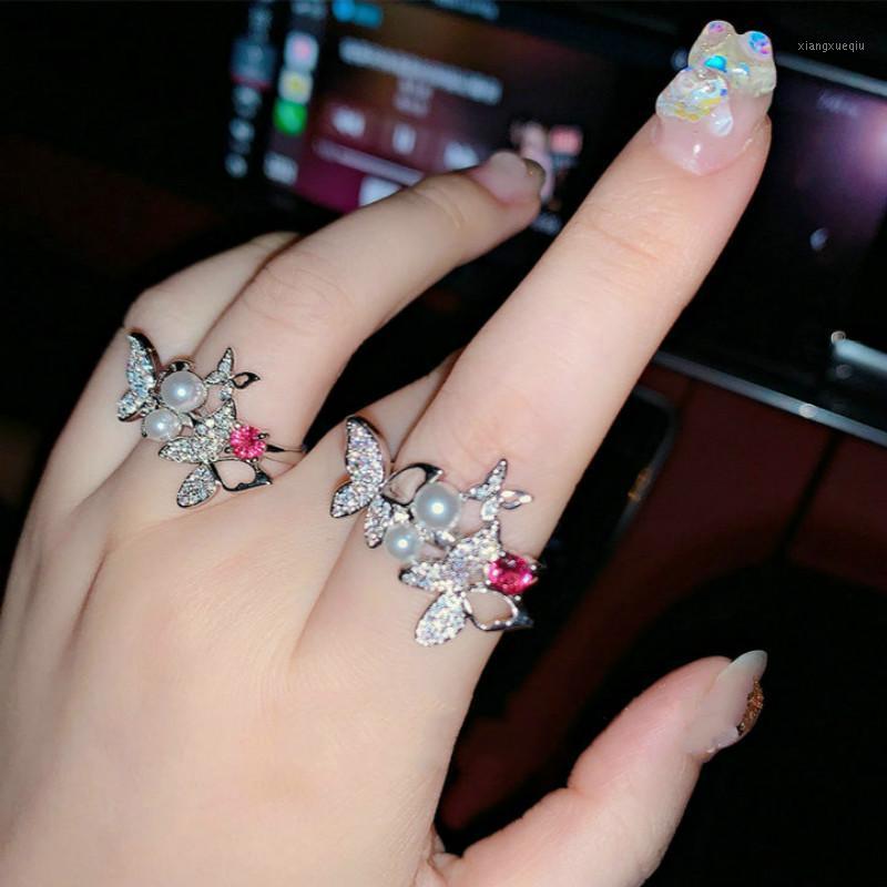 Cluster Rings Design Luxury 925 Sterling Silver Butterfly Ring High-grade Freshwater Pearls Elegant For Women Cocktail Party Jewelry, Golden;silver
Cluster Rings Design Luxury 925 Sterling Silver Butterfly Ring High-grade Freshwater Pearls Elegant For Women Cocktail Party Jewelry, Golden;silver