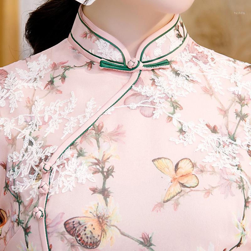 Printed Cheongsam Women knee-length Satin applique Qipao Chinese Dress Vintage Elegant Dress High Quality Daily Ao Dai qipao1
Printed Cheongsam Women knee-length Satin applique Qipao Chinese Dress Vintage Elegant Dress High Quality Daily Ao Dai qipao1