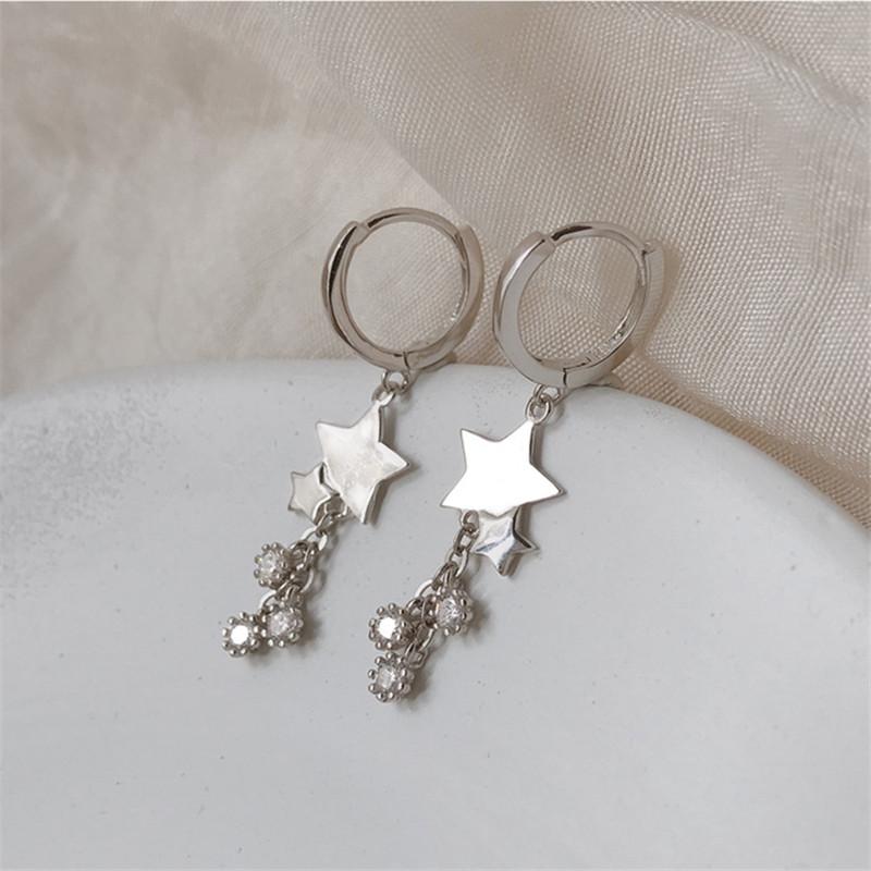 925 Sterling Silver Tassel Crystal Round Bead Star Stud Earrings For Women Girl Elegant Party Jewelry Prevent Allergy eh604
925 Sterling Silver Tassel Crystal Round Bead Star Stud Earrings For Women Girl Elegant Party Jewelry Prevent Allergy eh604
