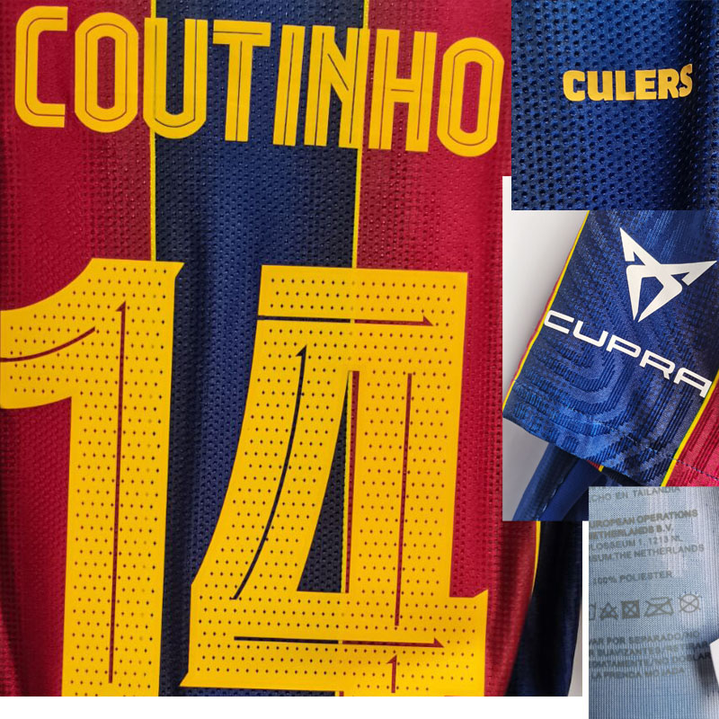 2020 Match Worn Player Issue Gamper Final Messi DE Jong Griezmann Ansu Fati With Match Detail Shirt maillot American College Football, Fans version
2020 Match Worn Player Issue Gamper Final Messi DE Jong Griezmann Ansu Fati With Match Detail Shirt maillot American College Football, Fans version