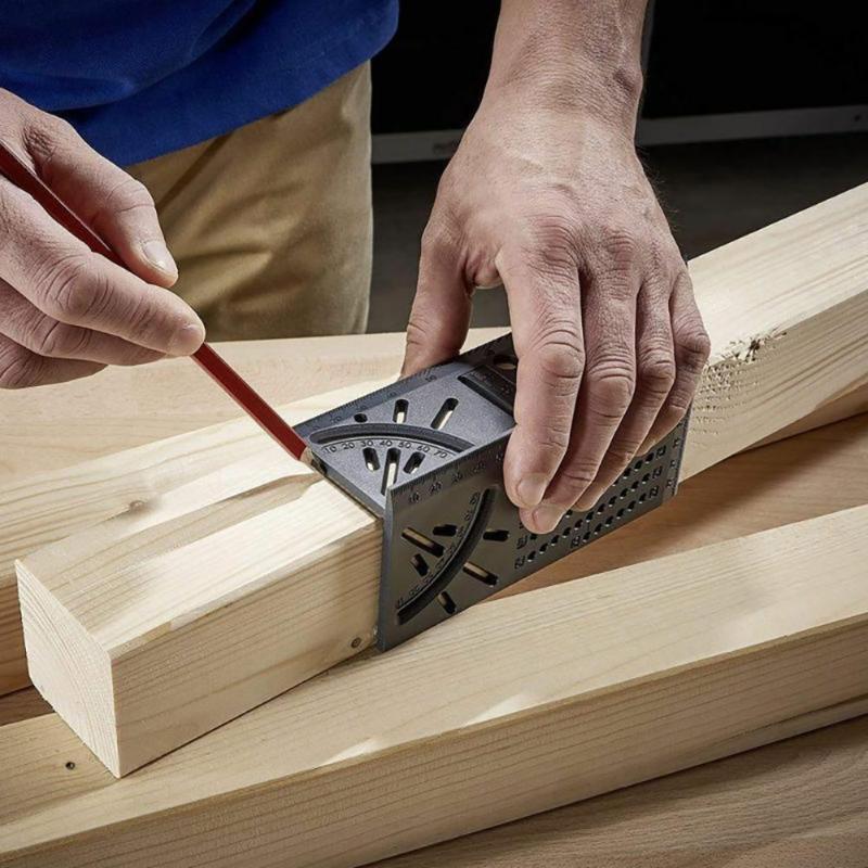 Multifunctional Woodworking Tools 3D Mitre Angle Measuring Square Size Measure Tool With Gauge And Ruler Corner Fittings
Multifunctional Woodworking Tools 3D Mitre Angle Measuring Square Size Measure Tool With Gauge And Ruler Corner Fittings