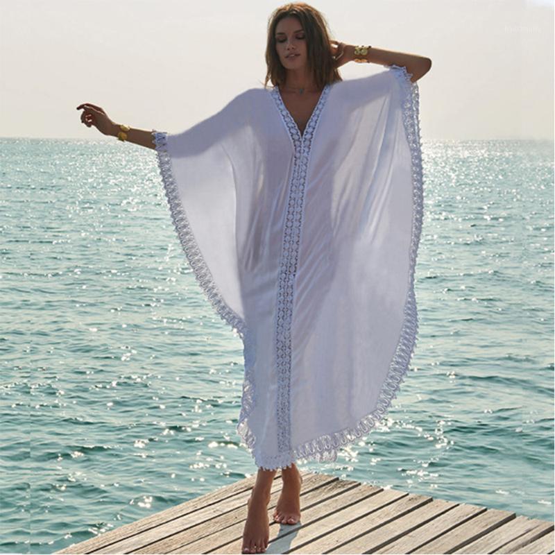 Oversize Batwing Shirt Dress White Cotton Blouse Beachwear See Trough Maxi Dress Bikini Cover Up Tunic Robe De Plage Pareo1
Oversize Batwing Shirt Dress White Cotton Blouse Beachwear See Trough Maxi Dress Bikini Cover Up Tunic Robe De Plage Pareo1