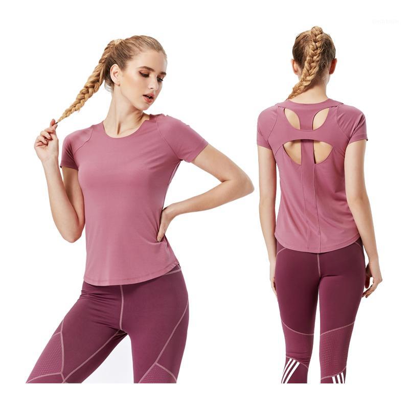 Short Sleeves Yoga Back Hollow Out Women Gym Active Shirts Running Sexy Workout Training Tee Nylon Spandex Top1, Pink
Short Sleeves Yoga Back Hollow Out Women Gym Active Shirts Running Sexy Workout Training Tee Nylon Spandex Top1, Pink