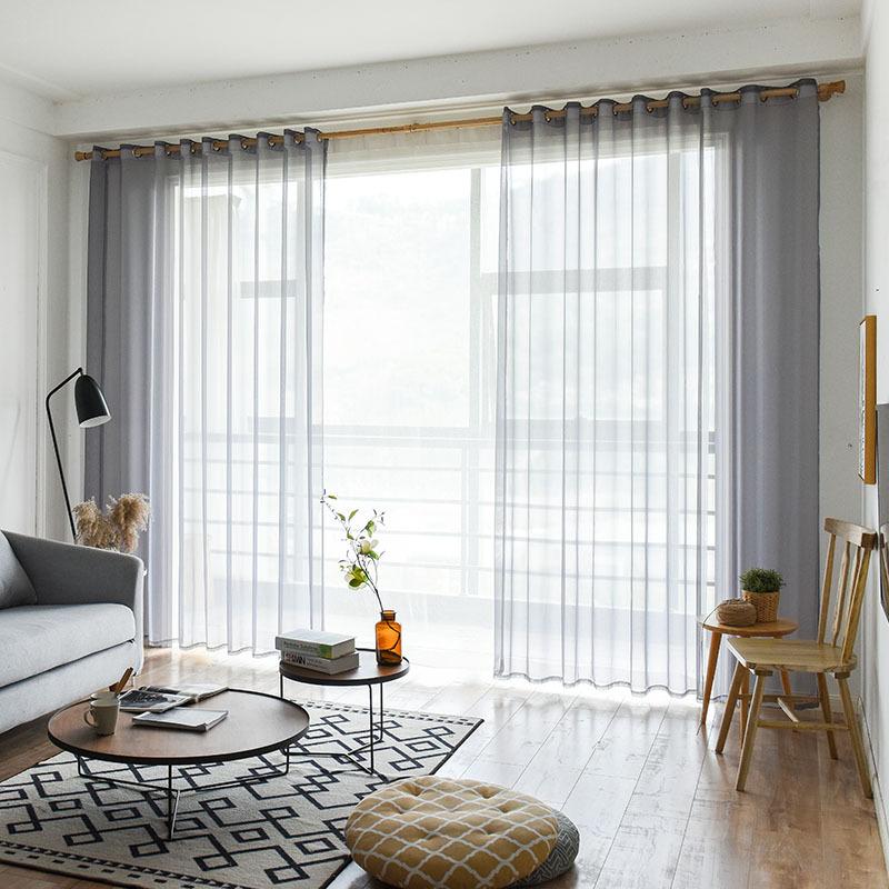 Modern Curtains for Living Dining RoomBedroom Simple Solid Color Tulle Curtain Teliron Tulle KitchenCurtain Five Colors Optional
Modern Curtains for Living Dining RoomBedroom Simple Solid Color Tulle Curtain Teliron Tulle KitchenCurtain Five Colors Optional